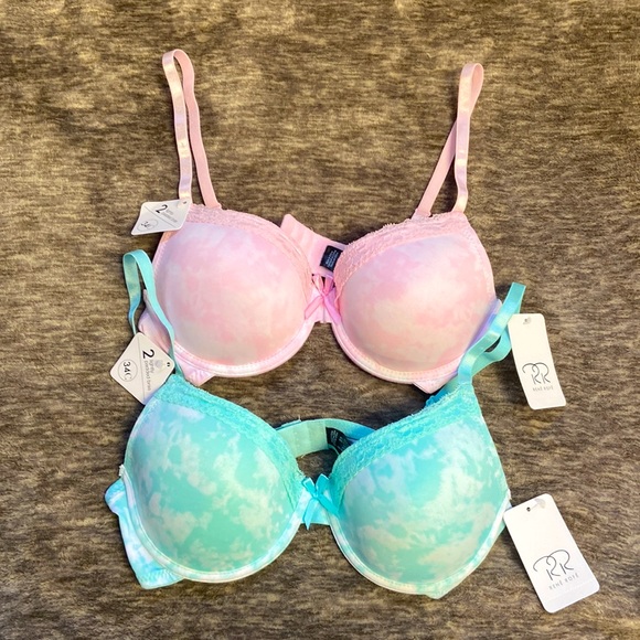 Rene Rofe Other - HP ⭐️ 2 Bra set. 34C. Lightly padded, beautiful lace & tie-dye details